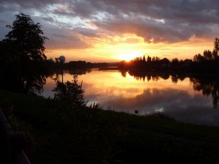 Uitzicht <br>De Tarn bij zonsondergang