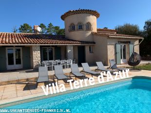 vakantiehuis in Frankrijk te huur: TOPPER! Villa Terre d'Azur met privé verwarmd zwembad in Pays de Fayence - max 10 pers 