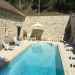 The swimming pool, with the games room on the left