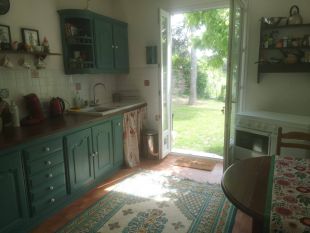 Villa Bellevue Funky Kitchen <br>Where all the food creation happens. Full fridge and gas cooker, complementary olive oil herbs and spices all provided.