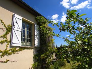 gevel straatzijde <br>gevel gericht naar het landweggetje .Franse balcons met prachtig uitzicht over de velden .