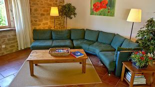 Woonkamer met Leolux hoekbank