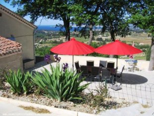 het BBQ terras van 140m2