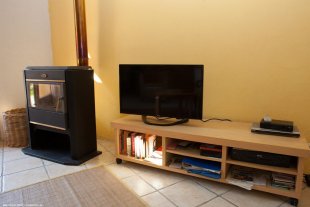 Fijne grote flatscreen TV met Nederlandse en Franse zenders
