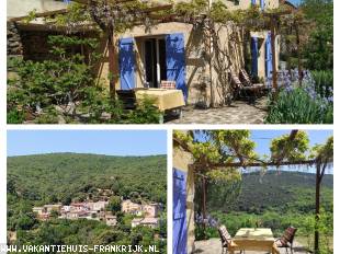 Vakantiehuis: Hier vindt u totale rust, met prachtig uitzicht rondom in de bergen, in een heerlijk vakantiehuis gelegen in een authentiek zuid Frans gehucht te huur in Aude (Frankrijk)