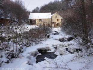 De molen in de winter