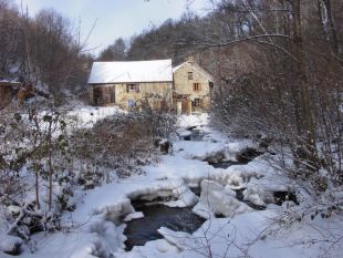 De molen in de winter