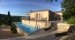 Villa Soleil Cévenol <br>Dit sfeerplaatje toont de villa gezien vanaf het zwembadterras. Let  ook op het ruime terras en het fraaie uitzicht.