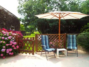 genieten op het terras