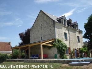 Vakantiehuis: Vakantiehuis met zwembad. Het huis is geschikt voor 7 personen te huur in Indre et Loire (Frankrijk)