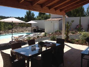 (Vakantie) woning: Nieuwe moderne villa met verwarmd privé zwembad, uitzicht, 6 personen, 2 badkamers te huur in Aude (Frankrijk).