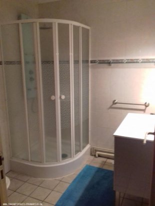 Badkamer met douche, WC en wastafel