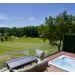 The Barn terrace has views over Vigiers golf course