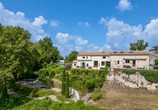 The Barn terrace has views over Vigiers golf course