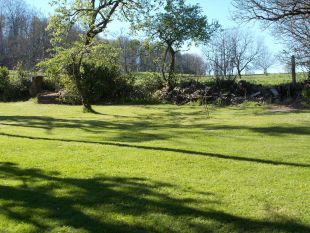 garden <br>View from cottage of the garden and open fields beyond