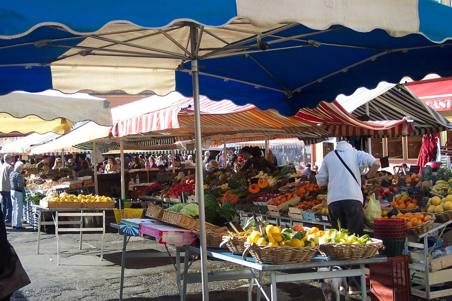 De ochtendmarkt Cours Saleya in Nice