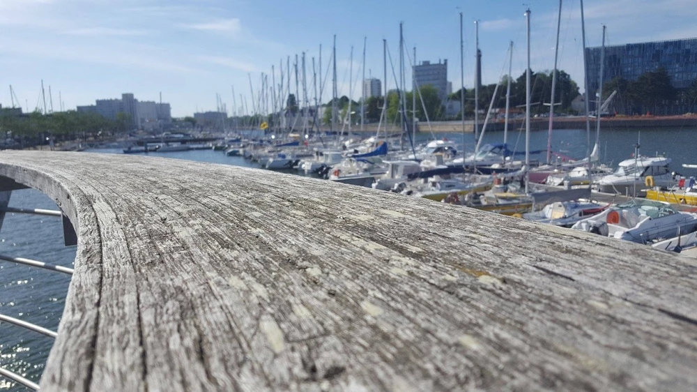 De haven van Lorient waar de zeilboten klaar gemaakt worden om uit te varen