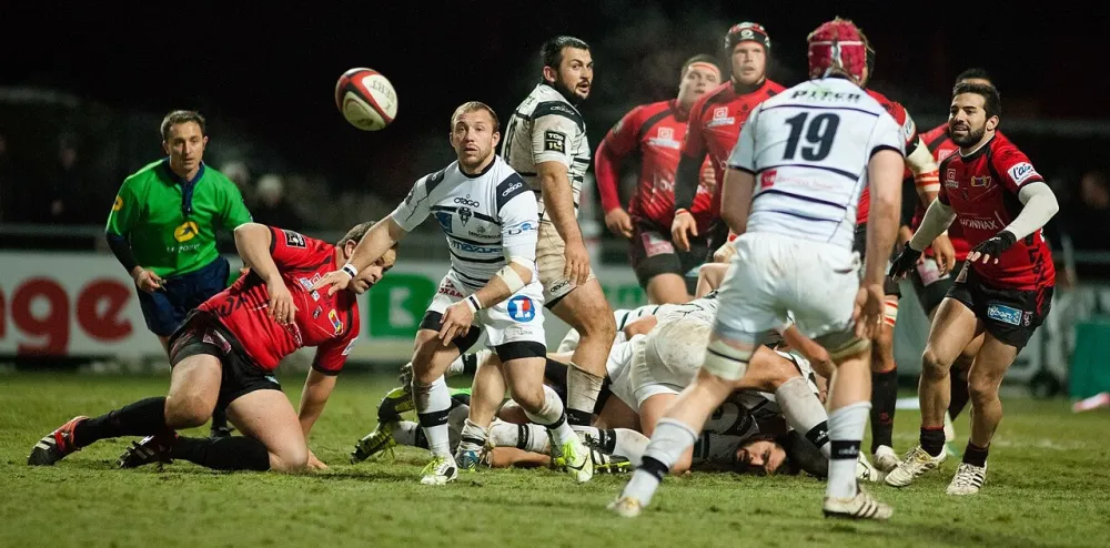 Leuk om een keer in Brive een rugby match live te zien.