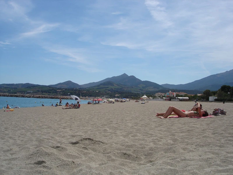 Het grote strand van Argeles sur Mer