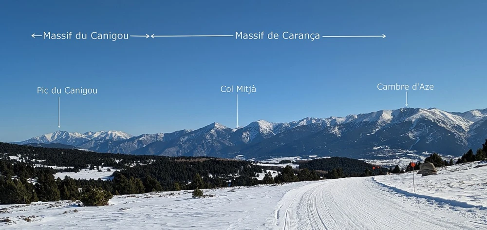 Het Massif du Canigou en Carança