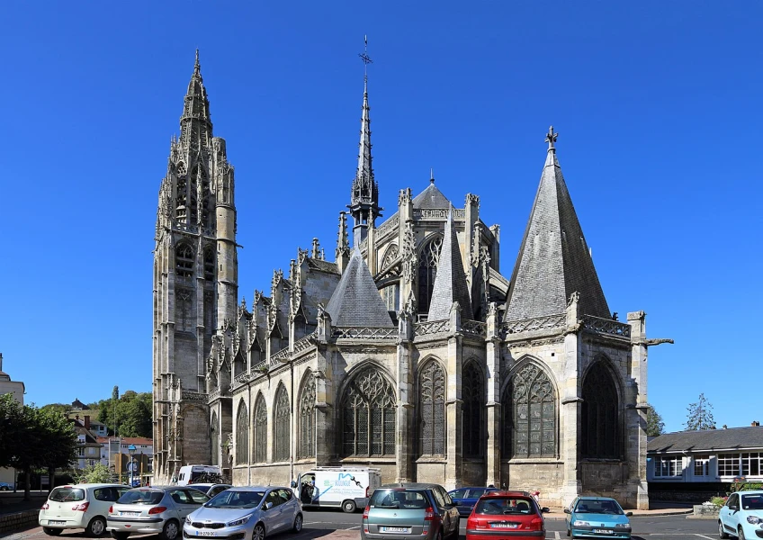 Het historische centrum van Caudebec-en-Caux met zijn gotische kerk