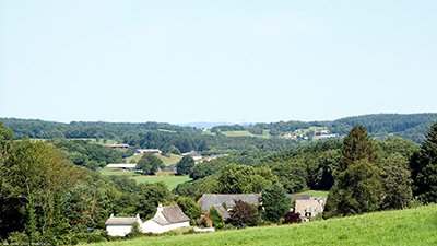 Het landschap van de Corrèze