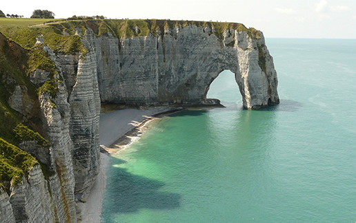 Cliff in Normandië.